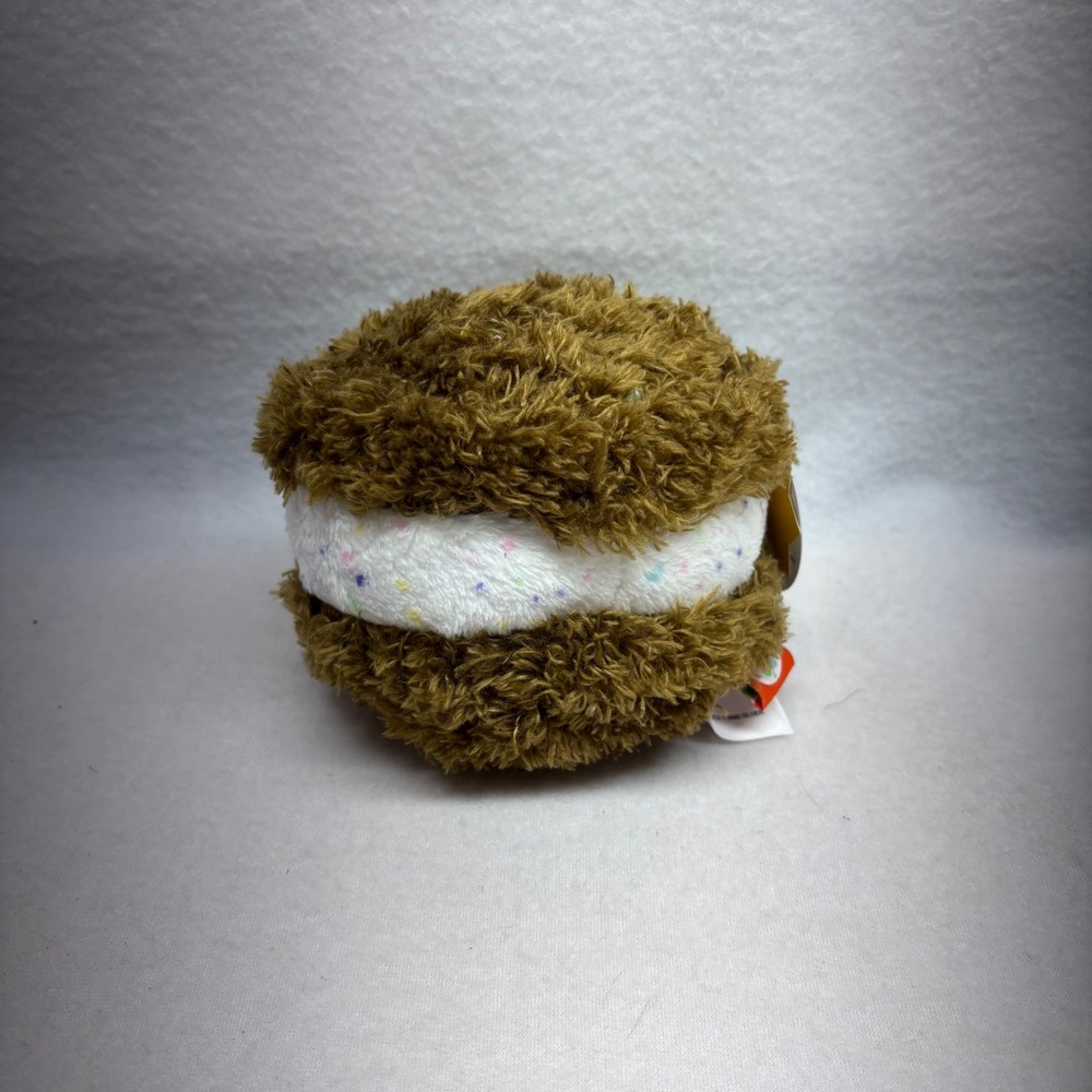 Giggle Scape Clip on Plush‎ Brown Cookie Ice Cream Sandwich Toy Ages 1+